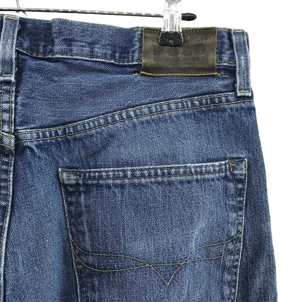 POLO RALPH‎ LAUREN Cortlandt Straight Leg Jeans • Men's 33 x 32 • blue denim